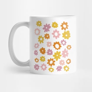 Vintage Floral Pattern in Lavender, Yellow, and Orange Mug